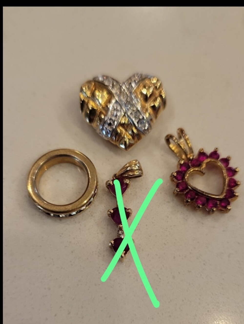 Random Lot Gold Pendants & Slides